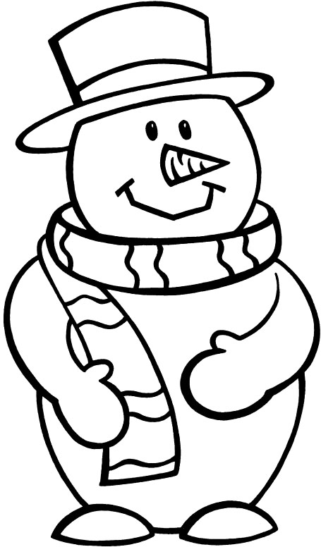 455x776 Snowman Coloring Pages
