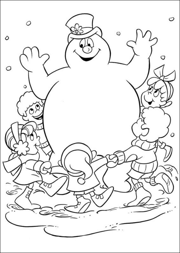 600x840 Free Printable Frosty The Snowman Coloring Pages