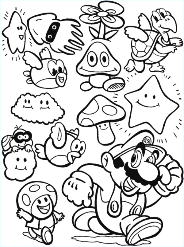 600x804 Mario Coloring Pages Games