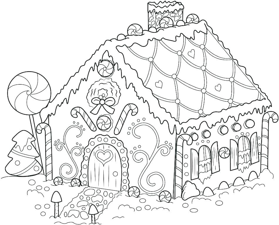 950x768 Gingerbread House Coloring Page Gingerbread Coloring Pages Co
