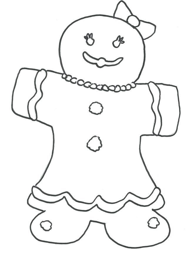 640x866 Gingerbread Coloring Page