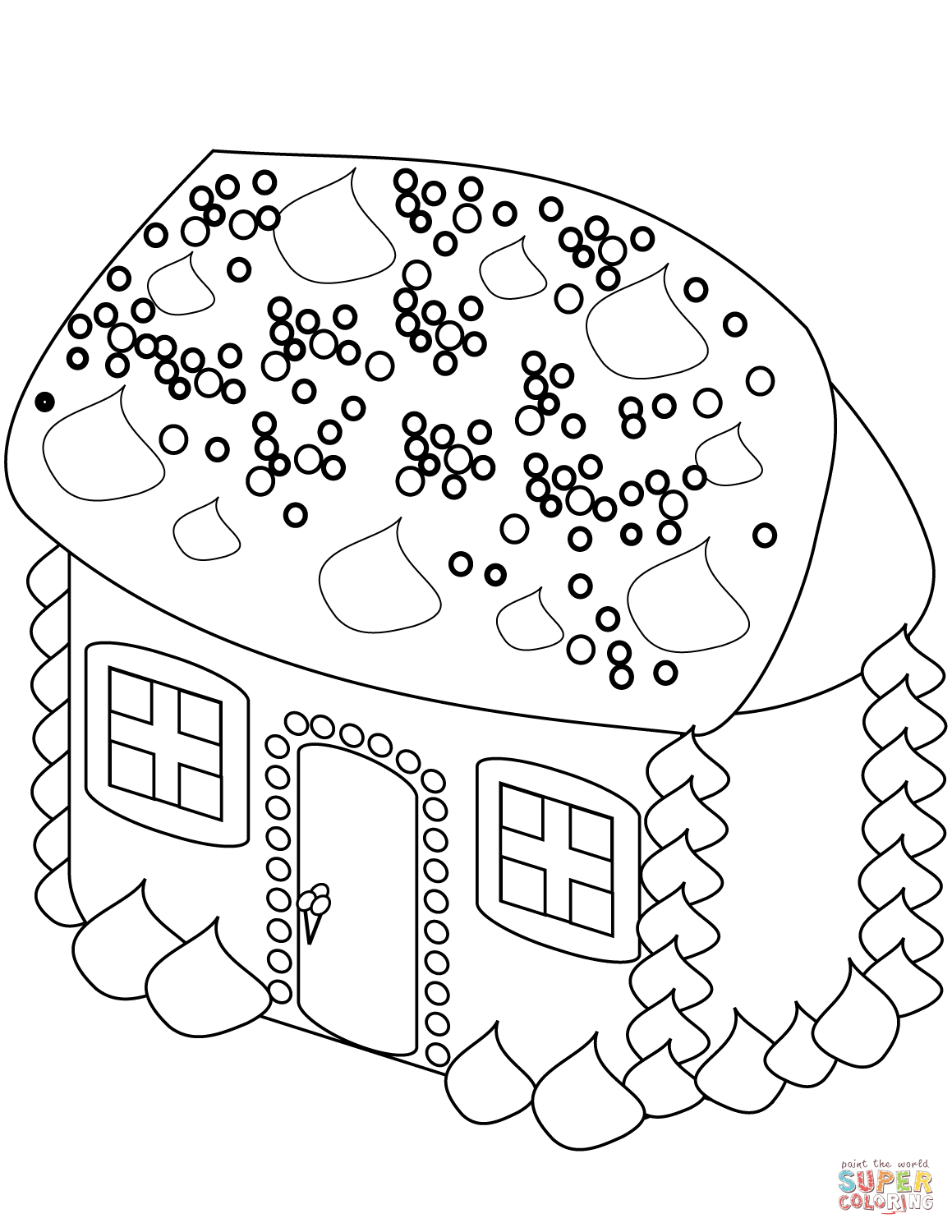 1159x1500 Gingerbread House Coloring Page Free Printable Coloring Pages