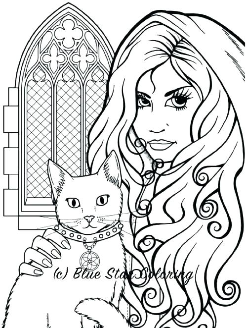 500x662 Goth Coloring Pages Goth Fairy Coloring Pages For Adults Ideas