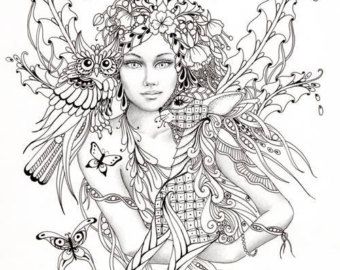 340x270 Gothic Fairy Coloring Pages