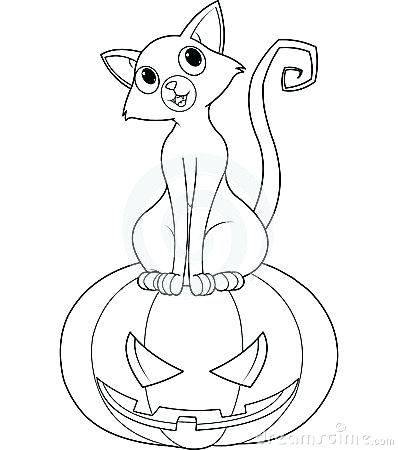 398x450 Halloween Cats Coloring Pages Free Printable Cat Coloring Pages
