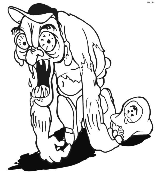 600x681 Scary Coloring Pictures Scary Halloween Coloring Page For Kids