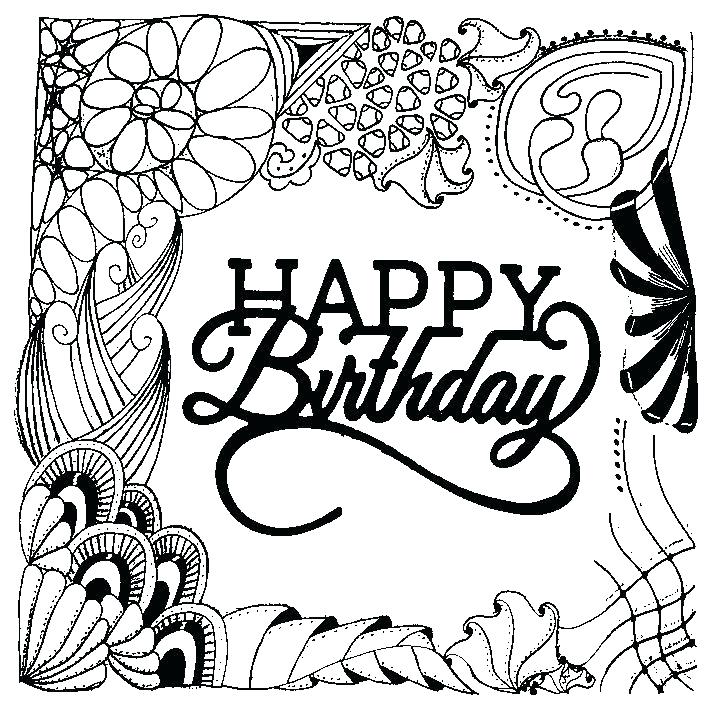 711x711 Happy Birthday Coloring Sheets