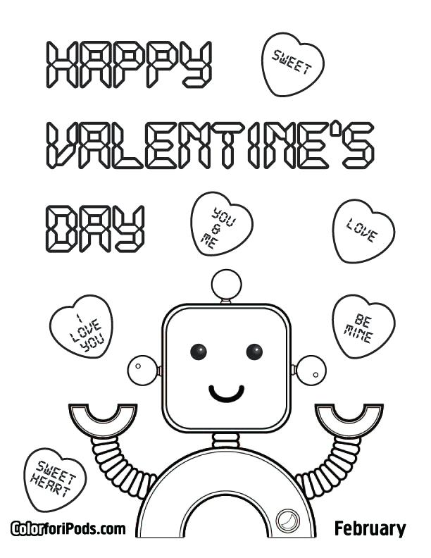 612x792 Happy Valentines Day Coloring Pages Valentines Color Pages