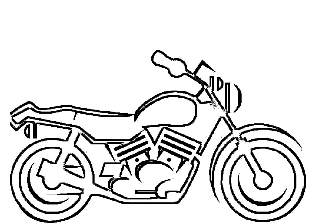 1056x757 Harley Davidson Motorcycle Coloring Page Free Printable Pages