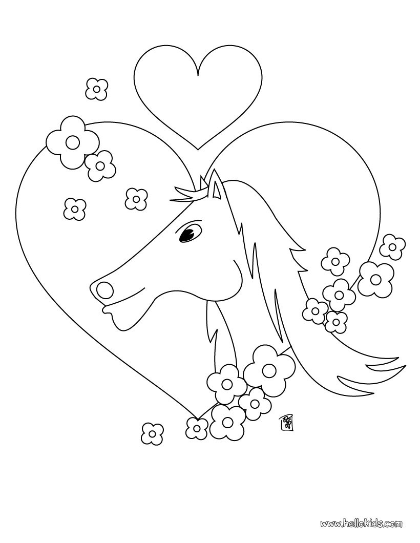 820x1060 Running Horses Coloring Pages