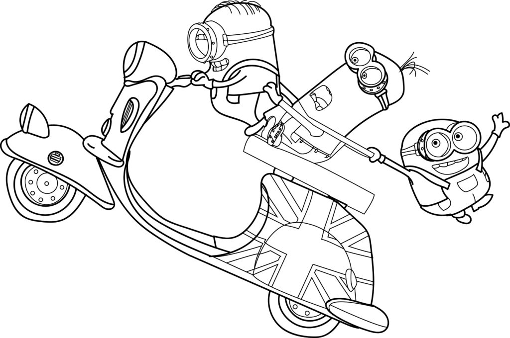 1024x680 Minion Coloring Pages