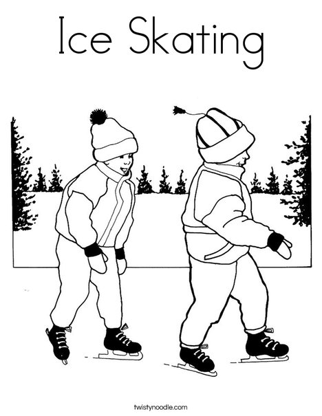 468x605 Ice Skating Coloring Page