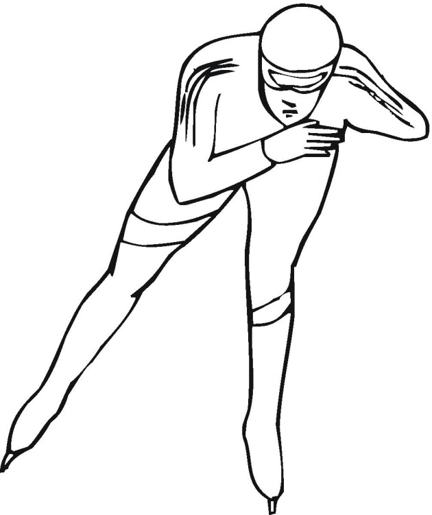 630x751 Ice Skating Race Coloring Page