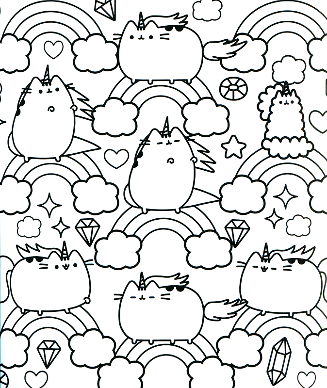 674x800 Free Pusheen Coloring Pages To Print