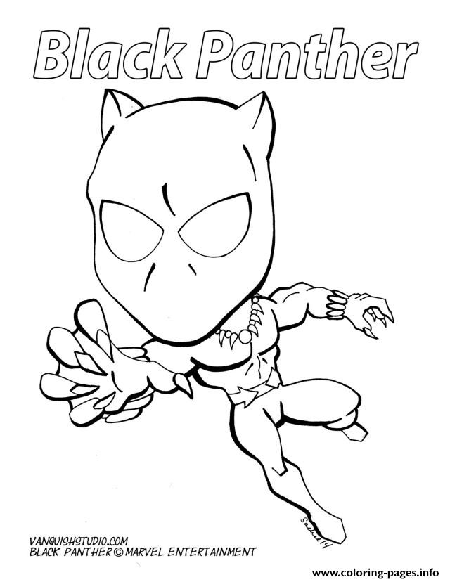 640x828 Cartoon Black Panther Marvel Coloring Pages Printable