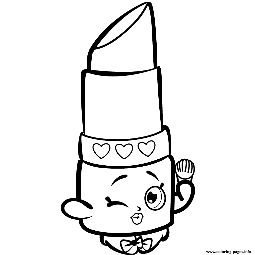 1024x1024 Lippy Lips Shopkins Coloring Page