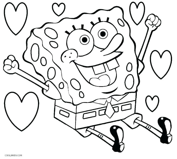 718x646 Sponge Bob Coloring Page Pages Free Printable Colouring
