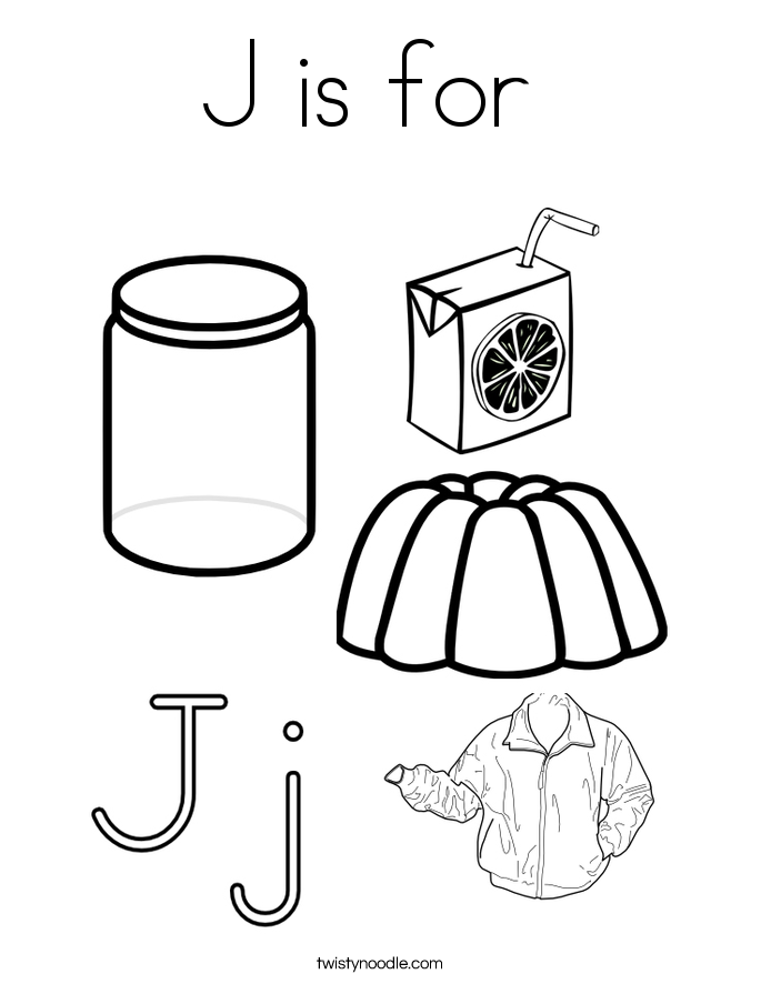 685x886 J Is For Coloring Page