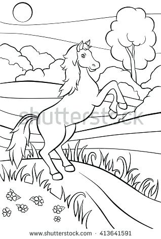 318x470 Horse Jumping Coloring Pages Coloring Pages Animals Cute Horse