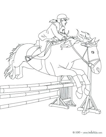 364x470 Free Horse Jumping Coloring Pages