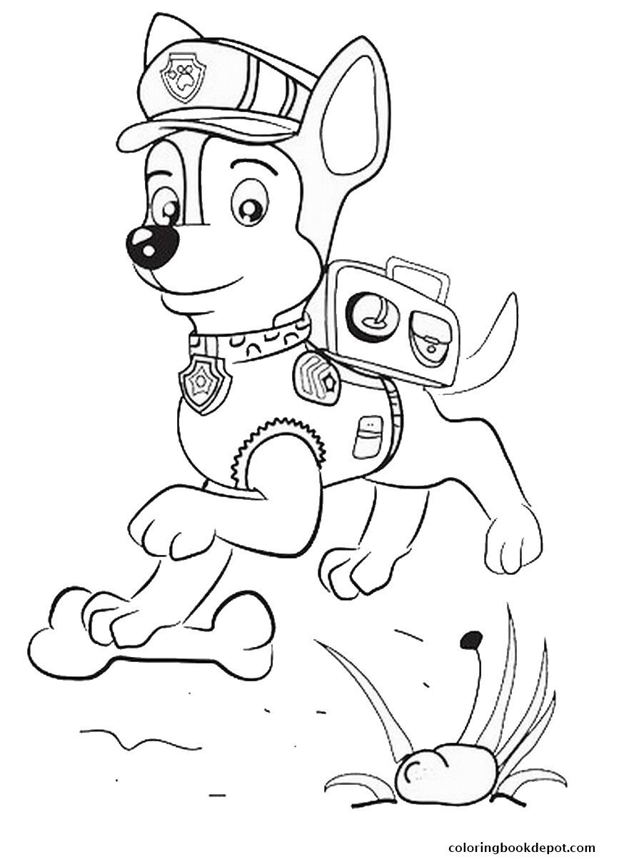 867x1200 Paw Patrol Chase Jumping Coloring Pages