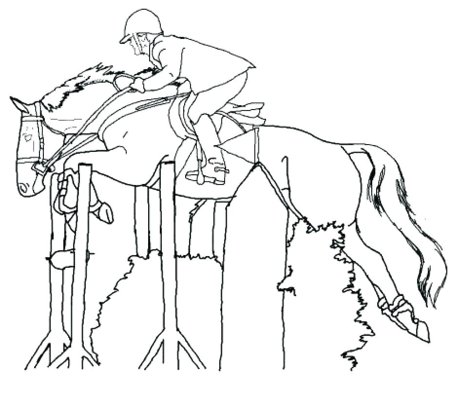 940x836 Coloring Page Of A Horse Pages To Color Racing Free Printable