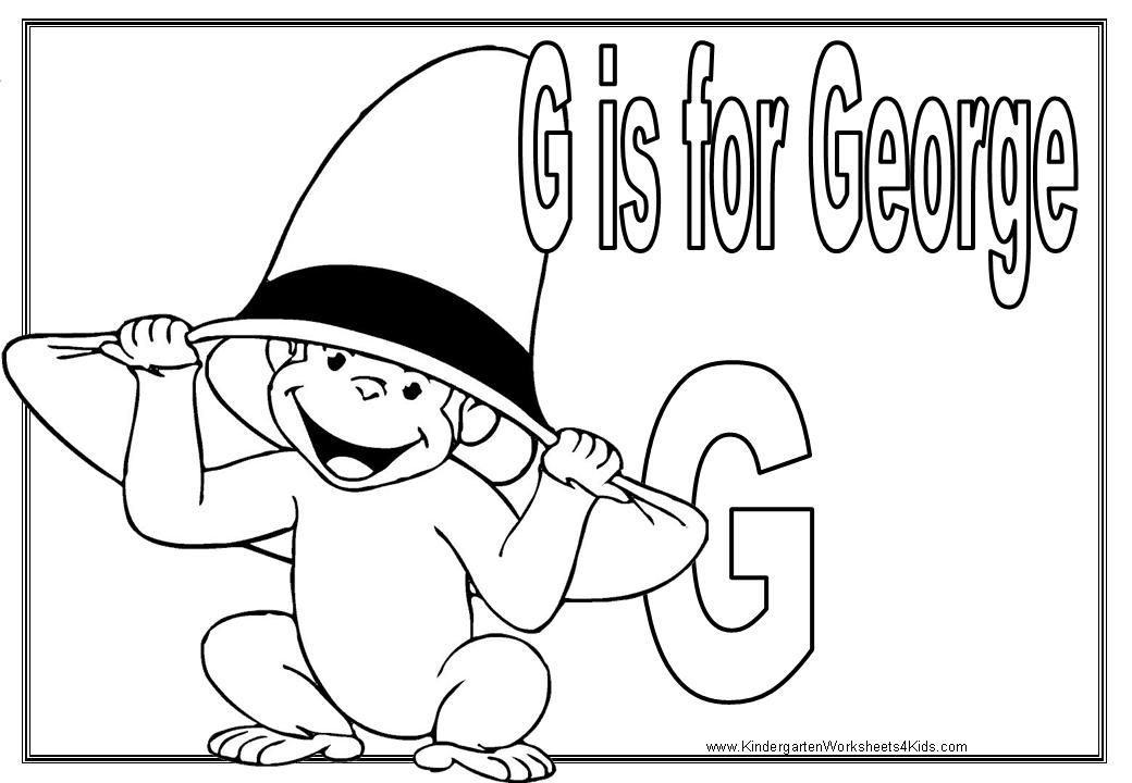 1040x720 Alphabet Coloring Page Curious George Curious