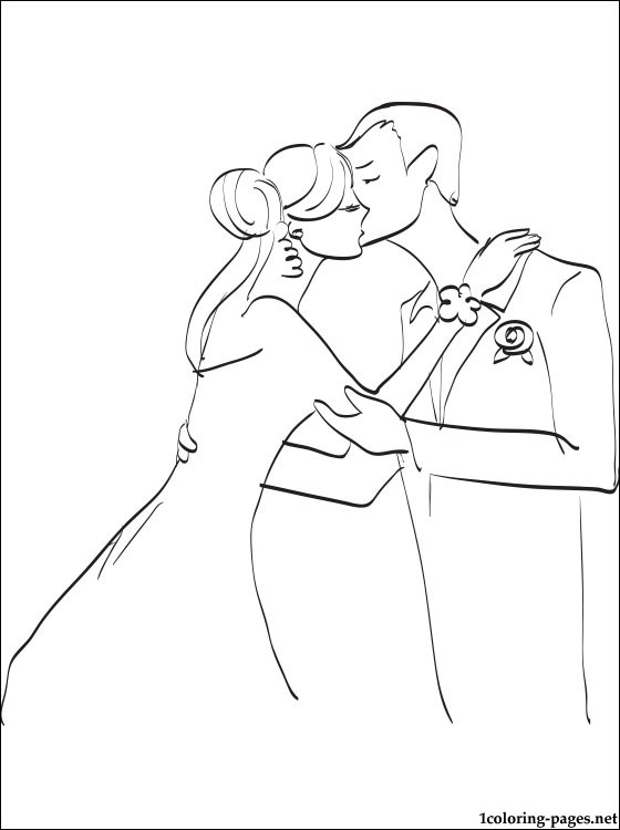 560x750 Wedding Kiss Coloring Page Coloring Pages