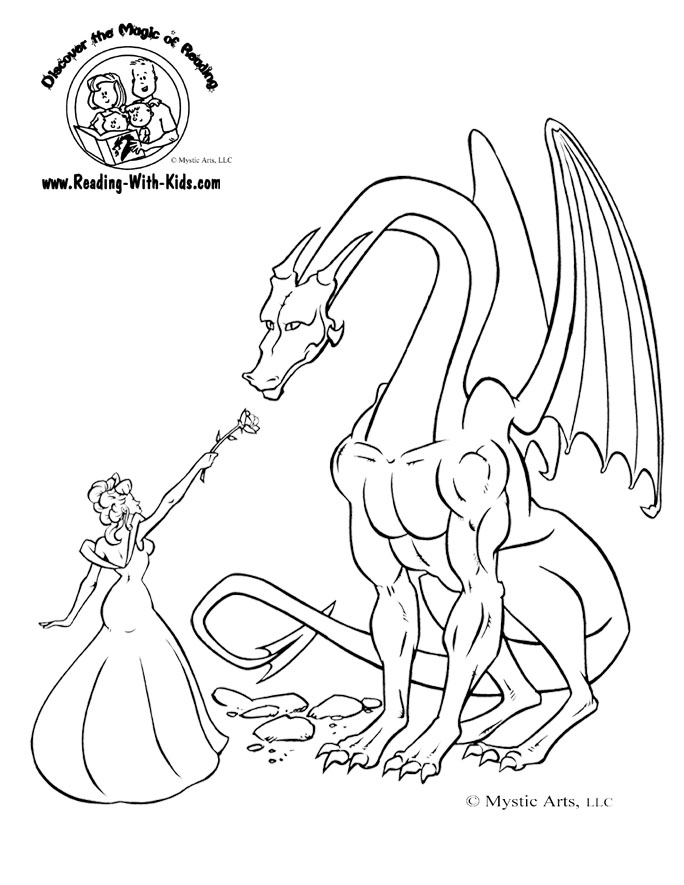 684x885 Fantasy And Dragon Coloring Pages