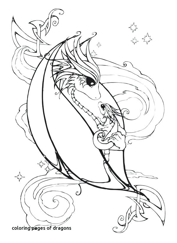 600x825 Coloring Pages Dragons Best Color Dragon Unicorn Horse Images