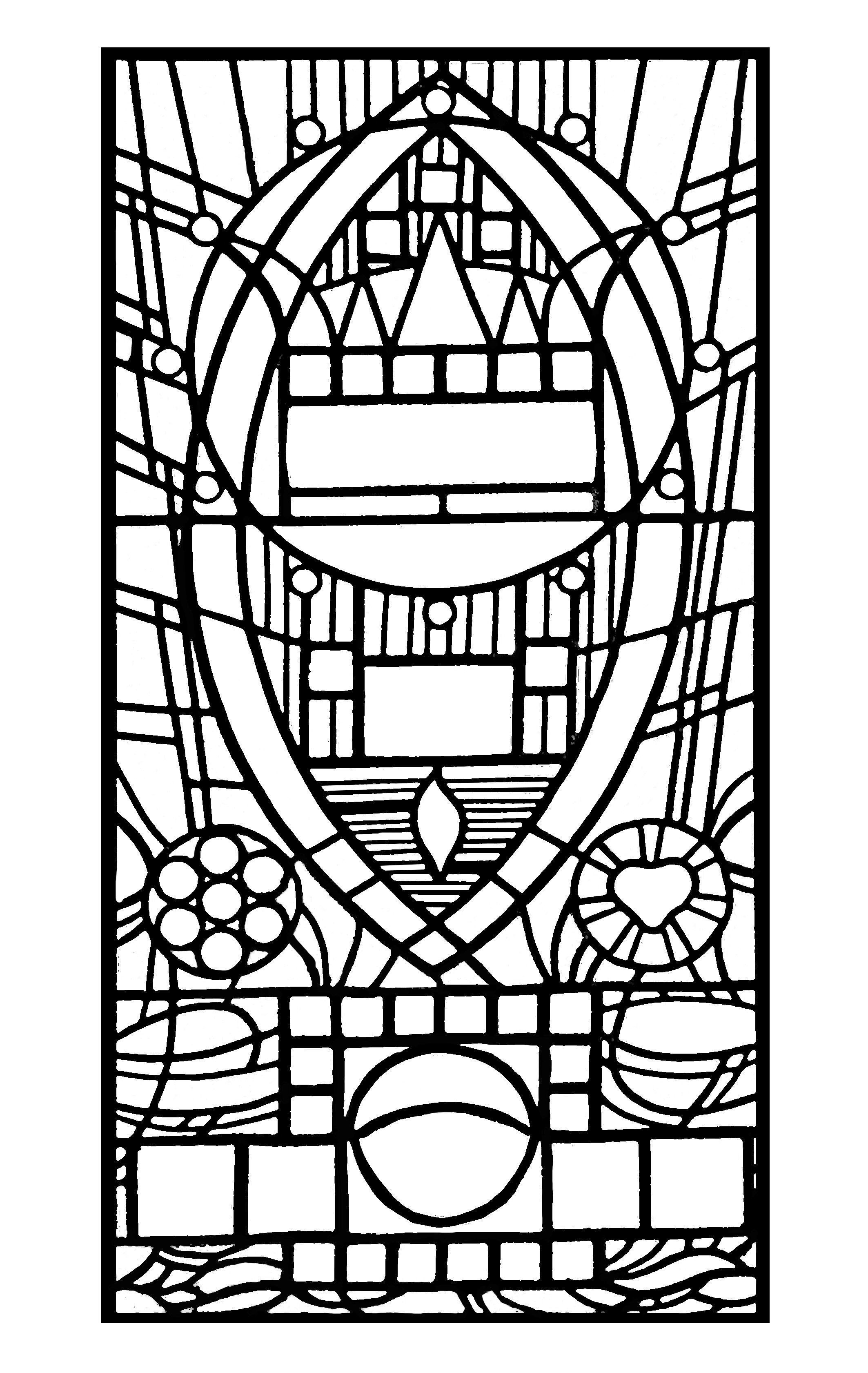 2126x3362 Free Coloring Page Coloring Adult Stained Glass De L Apparition
