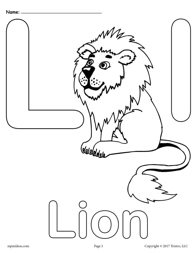791x1024 Letter L Alphabet Coloring Pages