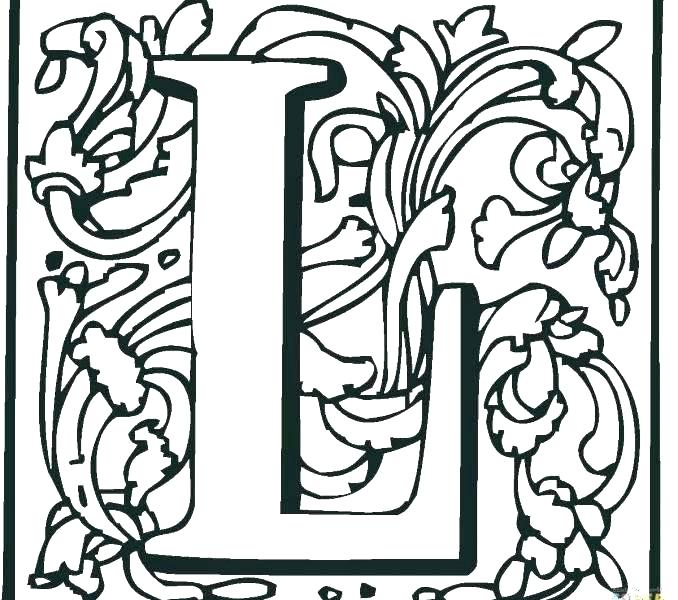 678x600 Coloring Pages Letter B Letter L Coloring Page Letter L Coloring