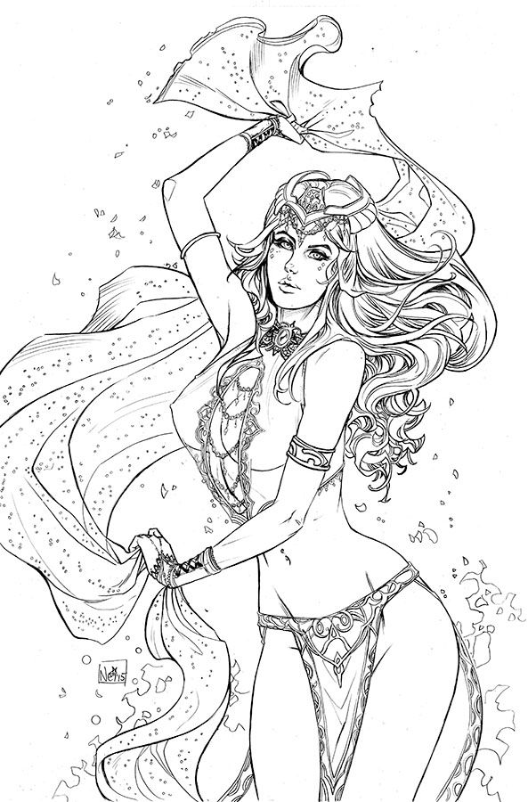 593x900 Best Fantasy Lady Coloring Pages Images