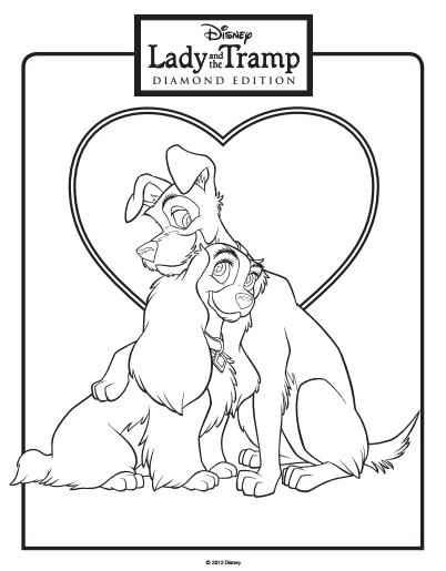 402x515 Lady And The Tramp Coloring Sheets