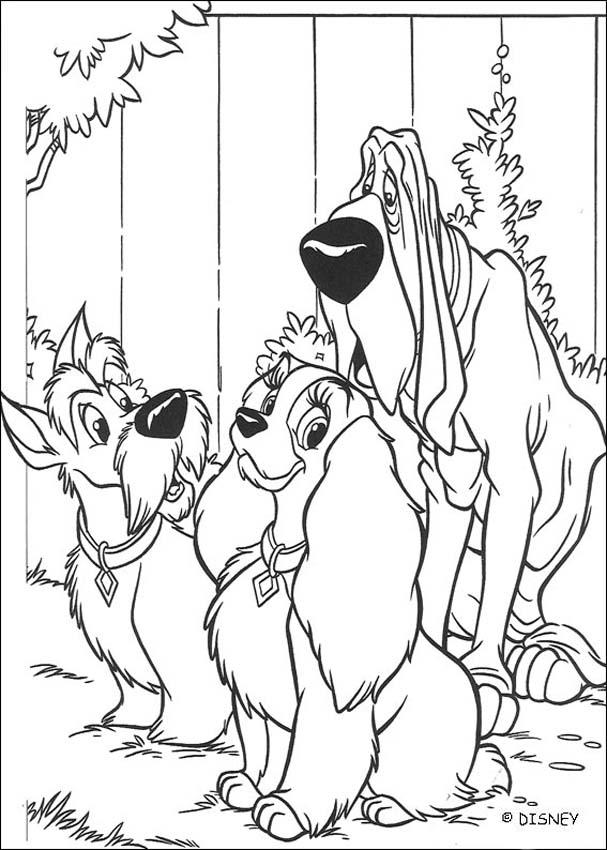 607x850 Lady And The Tramp Coloring Book Pages