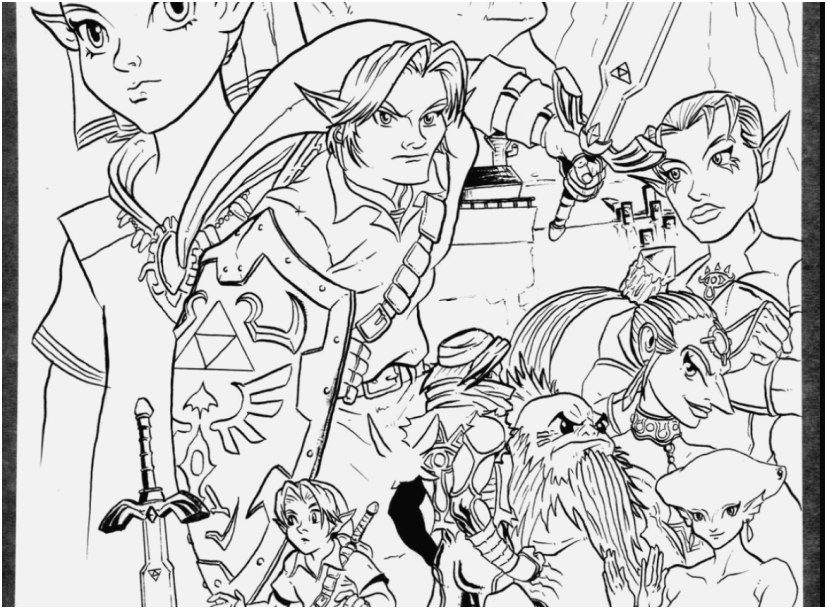 827x609 The Best Shoot Legend Of Zelda Coloring Pages Sweet
