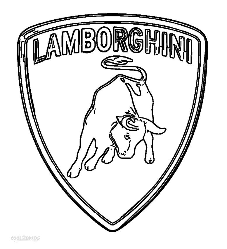 777x850 Car Logo Coloring Pages Printable Lamborghini Coloring Pages