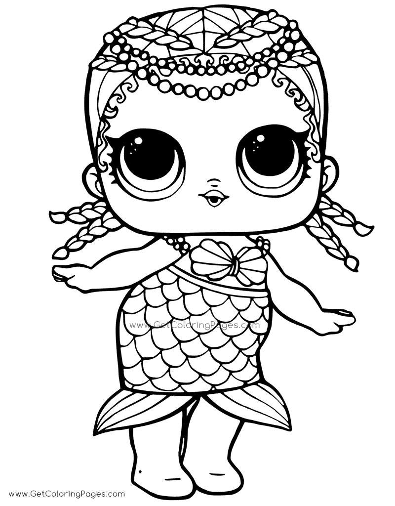 800x1024 Lol Mermaid Doll Coloring Page