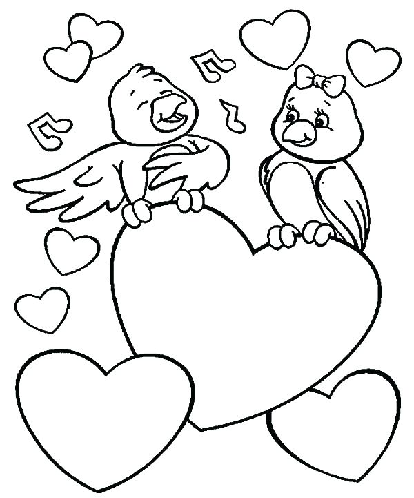 600x721 Coloring Pages Love Love Bird Coloring Pages Love Birds Singing