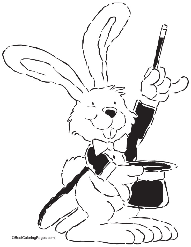 738x954 Magician Easter Bunny Coloring Page Download Free Magician