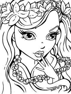 236x312 Printable Beautiful Girl Face Makeup Coloring Pages