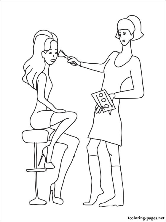 560x750 Theatrical Makeup Coloring Page Coloring Pages