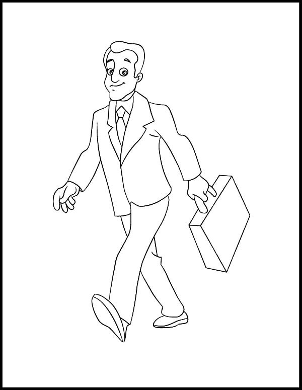 600x775 Business Man Walking Confidently Coloring Pages Best Place To Color