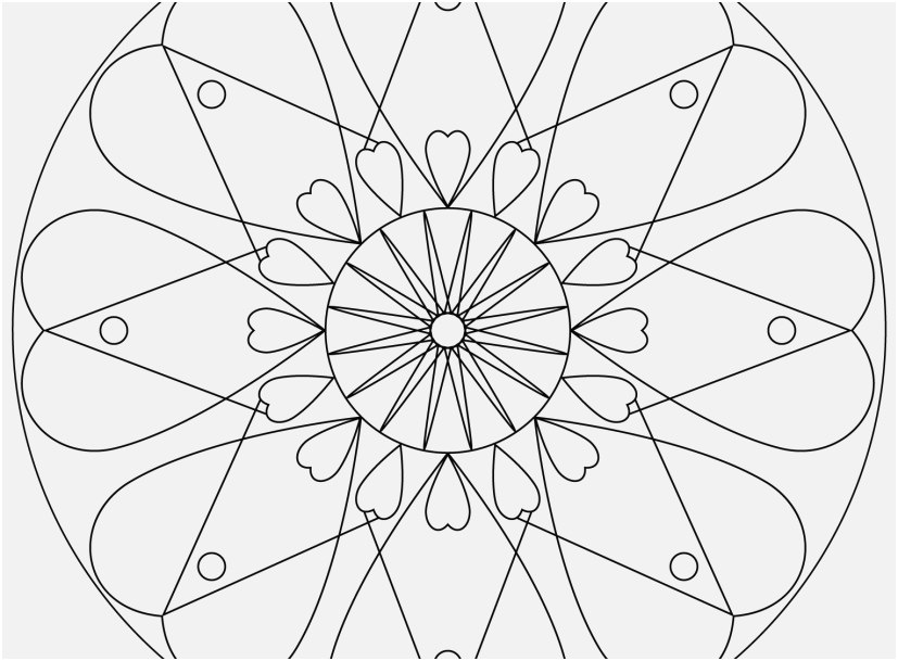 827x609 Flower Mandala Coloring Pages Photo Simple Mandala Flower Coloring