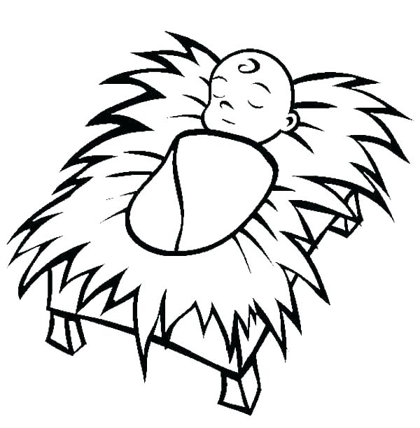 600x612 Nativity Scene Coloring Pages Nativity Scene Coloring Book Plus