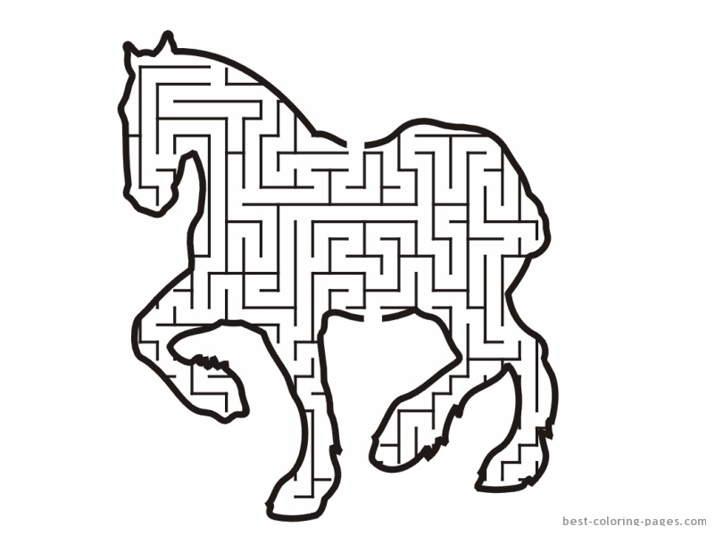 801x600 Maze Coloring Pages