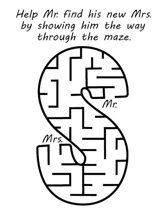 570x738 Maze For Wedding Fabulous Wedding Coloring Book