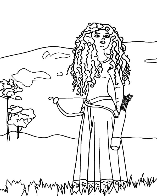 600x748 Drawing Princess Merida Coloring Pages Color Luna