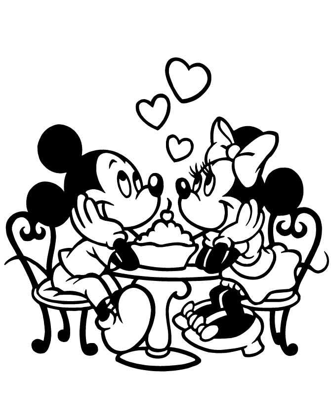 670x840 Mickey And Minnie Mouse Valentine Love Coloring Pages
